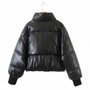 women's winter style fashion Stand Collar zipper pocket warm cotton-padded jacket