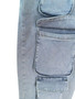 Women's Fashion Stretch Denim Fabric Multi-Pocket Cargo Style Denim Pants