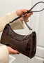 Handheld mini women's bag winter fashion shoulder bag Trendy gradient underarm baguette bag