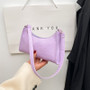 Handheld mini women's bag winter fashion shoulder bag Trendy gradient underarm baguette bag