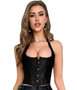 Herringbone waist shaping bra satin fabric Halter Neck camisole women's corset top