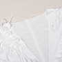 Women Crop Slit Tassel Top and Skirt Two-piece Set