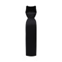 Sexy Low Back Solid Color Chic Slim Fit Sleeveless Round Neck Slim Long Dress