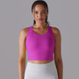 Fixed Cup Sports Vest Slim Fit Tank Fitness Yoga Wear Bra For Women