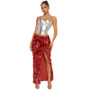 Sexy Women's Slit Sequined Long Skirt