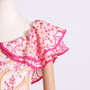 Summer Off Shoulder ruffle embroidered lace Slim Waist Slim Fit Holidays style dress