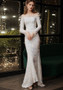 Chic party Formal Party Slim Fit evening sequined long dress for women