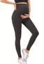 Maternity Solid Color Wide Waist Belly Support Exercise Tight Fitting Pants