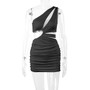 Women Sexy Slash Shoulder Hollow Bodycon Dress