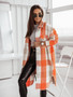 Autumn And Winter Multi-Color Plaid Long Fashionable Shirt Woolen Jacket