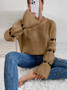 Spring And Autumn Pullover Loose Heart Print Jacquard Sweater