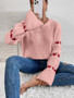 Spring And Autumn Pullover Loose Heart Print Jacquard Sweater