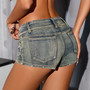 High Stretch Low Waist Distressed Ripped Denim Shorts Women