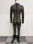 Women Sexy See-Through Mesh Bodycon Long Sleeve Jumpsuit