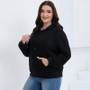 Plus Size Autumn and Winter Long Sleeve Solid Loose Fleece Hoodies