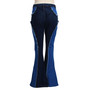 Stylish Patchwork Denim Stretch Bell Bottom Pants