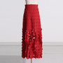 Autumn Fashion Chic Hollow Polka Dot Slim Fit Fringe Skirt