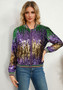 Spring Autumn Women's Long Sleeve Sequined Jacket