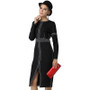 Women knitting Basic Bodycon Sweater Dress