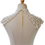 Women Hollow Pearl Shawl Fan Shape Clothes Body Chain Necklace