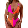 Women Sexy Crystal Diamond Bikini Patchwork One-piece Beach Swimwear