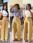 Spring Autumn And Winter Women's High Waist Straight Wide Leg Casual Trousers