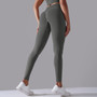 Seamless Knitting Solid Color High Waist Tight Fitting Yoga Pants Sports Running Fitness Leggings