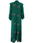 Embroidered Collared Long-Sleeved Fashionable Elegant Muslim Dress