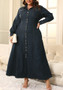 Plus Size Winter Women Long Sleeve Bottom Dress