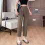 Women Casual Thin High Waist Straight Harem Pants