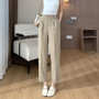 Women Casual Thin High Waist Straight Harem Pants