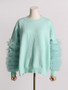 Women's Sweater Tops Autumn Fashion Patchwork Lace Sweater