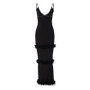 Autumn Women's Sexy Beaded Straps Slim Waist Low Back Furry Dress