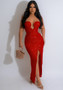 Fashion Women's Solid Color Sexy Sequin Low Back Long Dress