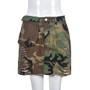 Women's Summer Camo Pocket Tassel Hollow Trendy Skirt