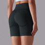 Women seamless knitting high waist running fitness yoga shorts