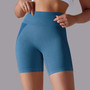 Women seamless knitting high waist running fitness yoga shorts