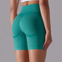 Women seamless knitting high waist running fitness yoga shorts