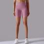 Women seamless knitting high waist running fitness yoga shorts