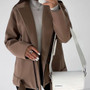 Turndown Collar Long Sleeve Jacket