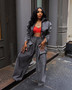 Fashion Retro Wide Leg Loose Denim Two Piece pants Set Women's Clothing