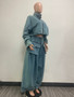 Fashion Retro Wide Leg Loose Denim Two Piece pants Set Women's Clothing