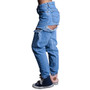 women washed high waist loose Ripped Denim pants