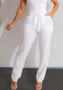 Women's Fashion Chic Plain Lace-up Pants