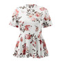 Plus Size Women Floral Print Round Neck SS Top