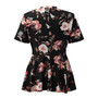 Plus Size Women Floral Print Round Neck SS Top