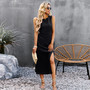 Women Solid Summer Sleeveless Maxi Dress