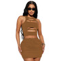 Women'S Summer Sexy Hollow Sleeveless Two-Piece Skirt Set