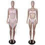 Women'S See-Through Nightclub Dress Sexy Camisole Shorts Three-Piece Set