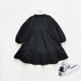 Parent-child Wear Girl Summer Long Sleeve Loose Irregular Lace Shirt Dress